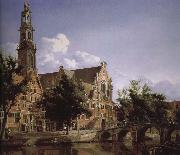 Jan van der Heyden Canal and Church of the scenic West oil painting